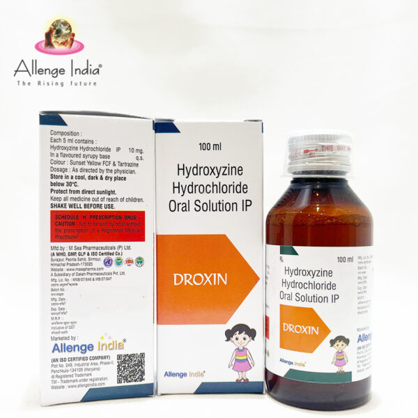 DROXIN, hydroxyzin, allengeindia, allengeindia panchkula, pcd franchise, drop, syrup, tablet